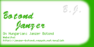 botond janzer business card